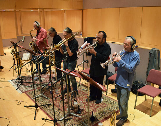 Feb 2014 - Seawind recording Larry Williams&#39; horn arrangement for the new song &quot;Your Love&quot; by Bob Wilson. Larry Williams, Bill Riechenbach (trombone), Kim Hutchcroft (tenor and baritone sax), Garry Grant (trumpet), Larry Hall (trumpet).