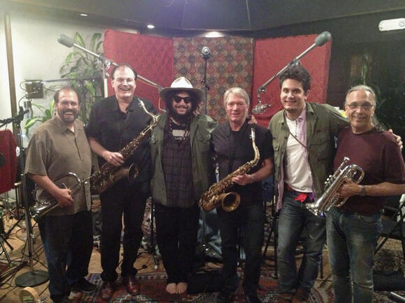 Arranged horns for John Mayer’s duet with Katy Perry, "You Love Who You Love". Gary Grant, Dan Higgins, Don Was (Producer), Larry Williams, John Mayer, Bill Reichenbach, March 2013.