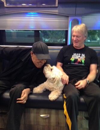 Alwin (Al) and Budwin (Buddy) on the tour bus.