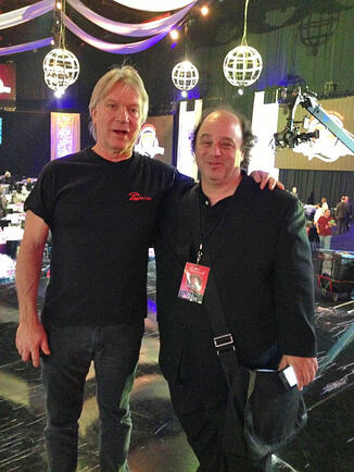 Larry and Rolling Stones music critic Dave Wild, April 13, 2013.
