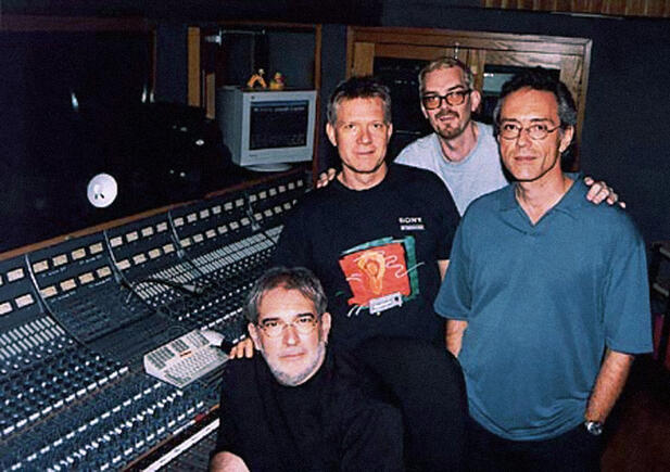 A Beautiful Struggle recording session, Studio B, June 19th 2000, Tommy Vicari, Larry, Dave Carpenter and Vinnie Colaiuta