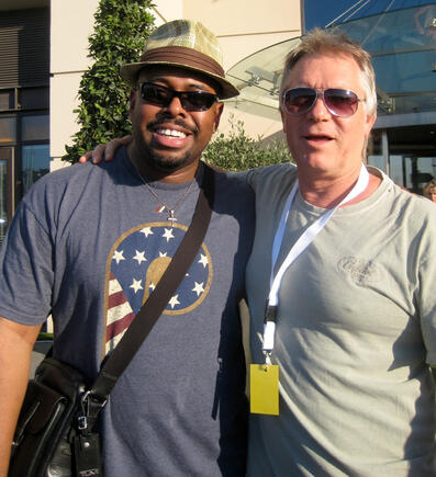 Larry with Christian McBride in Nice, France, 2009