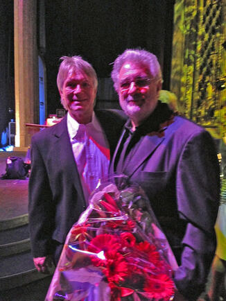 Larry Williams and Placido Domingo performing at the Gala Concert honoring the Ziering family at the Saban Theatre, May, 2013.