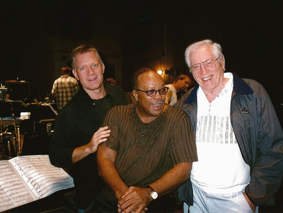 Larry Williams, Quincy Jones and Larry&#39;s dad Tommy Williams, 2001