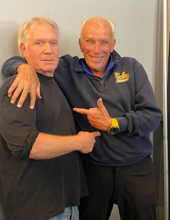 Larry and pal, Peter Weller (&quot;Robocop&quot;).