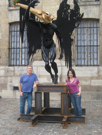 Larry on tour in Paris with wife Denise David-Williams, 2011.