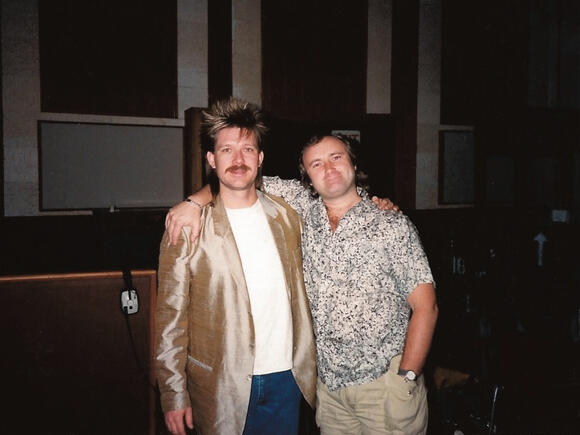 Larry Williams and Phil Collins, 1986, Eric Clapton's "August" sessions