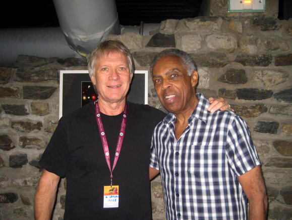 Larry with Brazilian legend Gilberto Gil, in Vienne, France, 2011