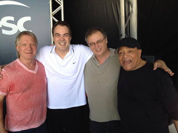 Rio, 2013, Larry Williams, Daniel and Paulo Jobim (grandson of Antonio Carlos), and Al Jarreau
